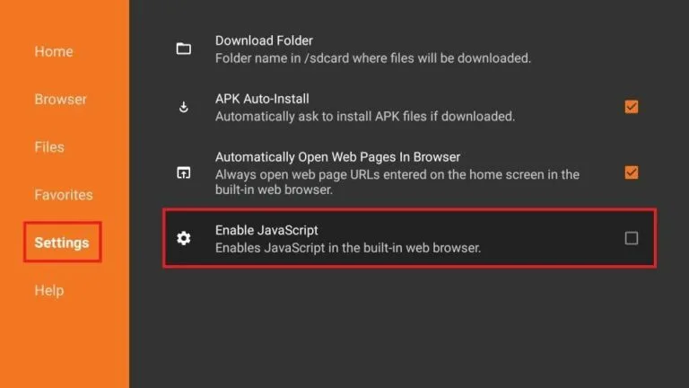 Downloader settings
