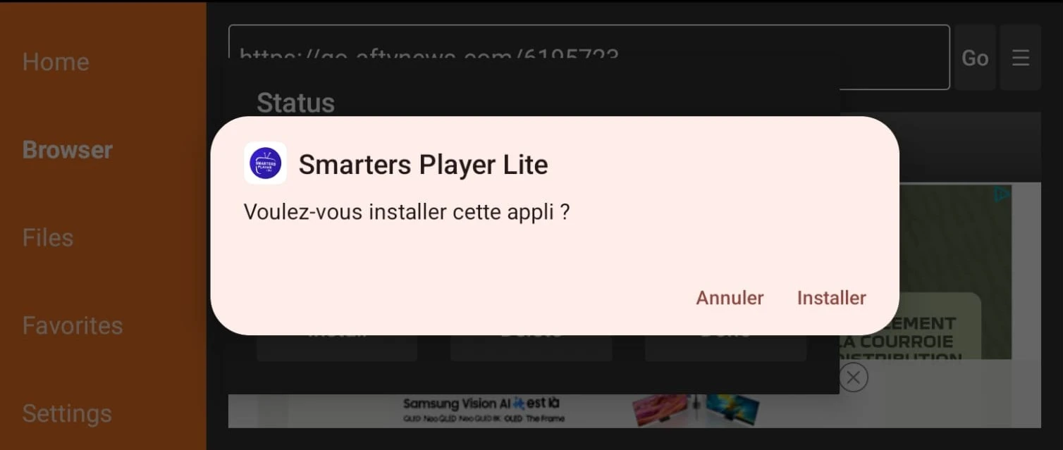 APK installation complete FireStick